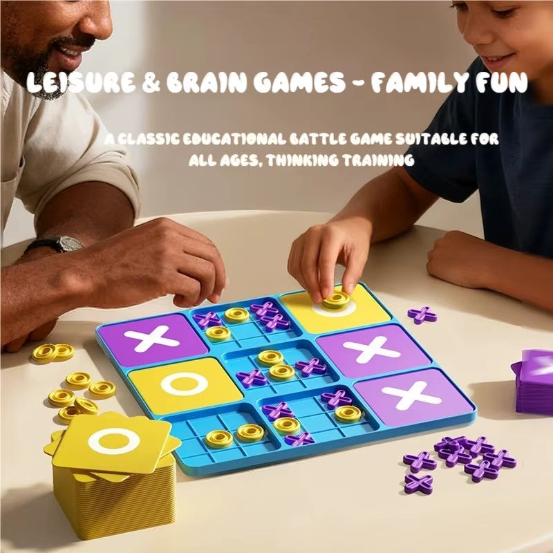 Tres en Raya de Nueve Cuadrados - Juego Educativo de Lógica - Para Niños y Niñas - Regalo Ideal para Navidad y Cumpleaños